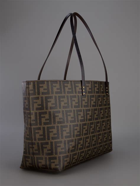 fendi canvas totes|Fendi monogram shopper tote.